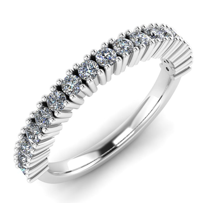 Four Claw Set Half Eternity Ring