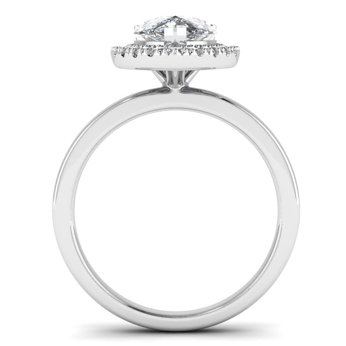 The Ophelia - Pear Halo Ring
