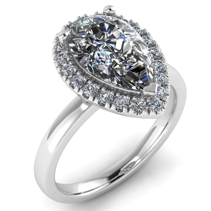 The Ophelia - Pear Halo Ring