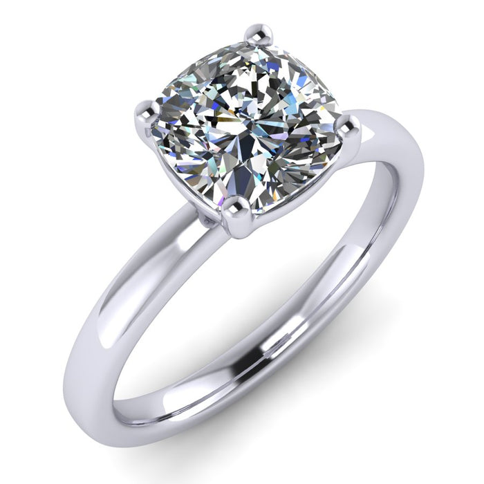 The Lyra - Square cushion Solitaire Ring