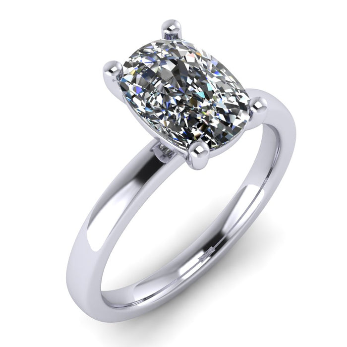The Nova - Elongated cushion Solitaire Ring