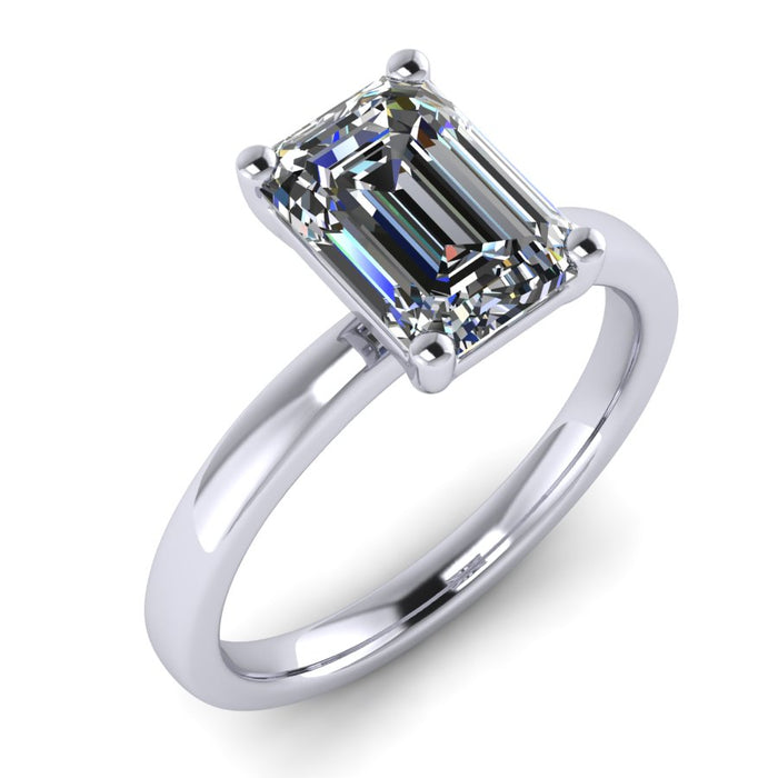 The Athena - Emerald cut Solitaire Ring