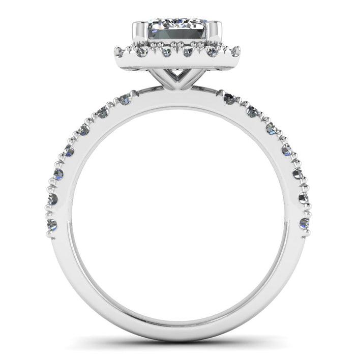 The Fiorella - Emerald cut Diamond Halo Setting Ring