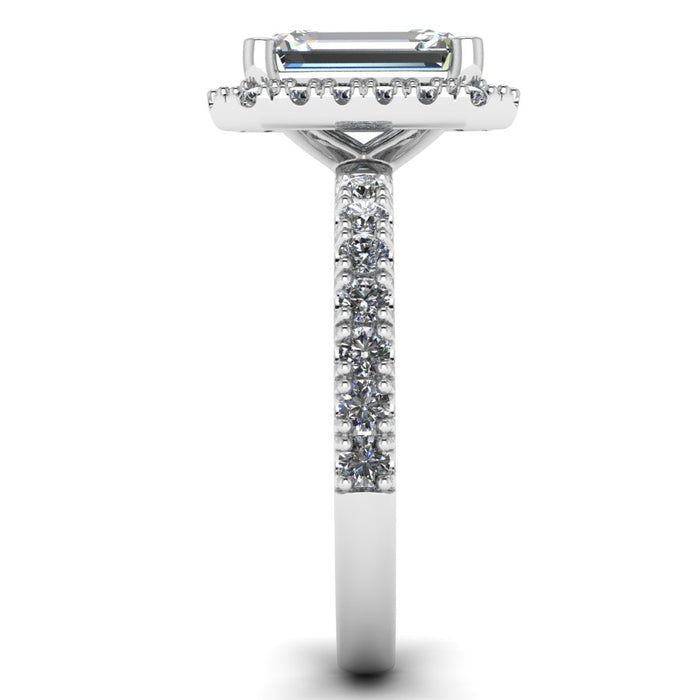 The Fiorella - Emerald cut Diamond Halo Setting Ring