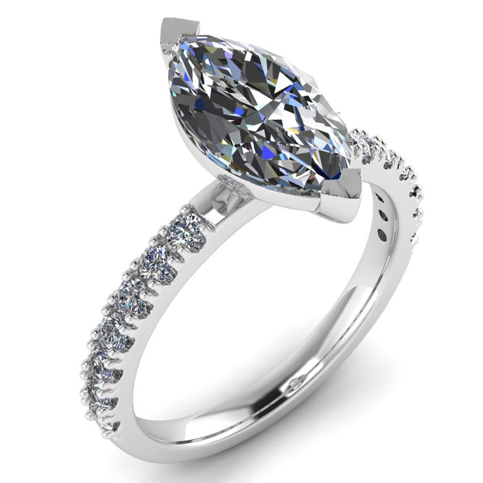 The Elysia - Marquise Diamond Shoulder Ring