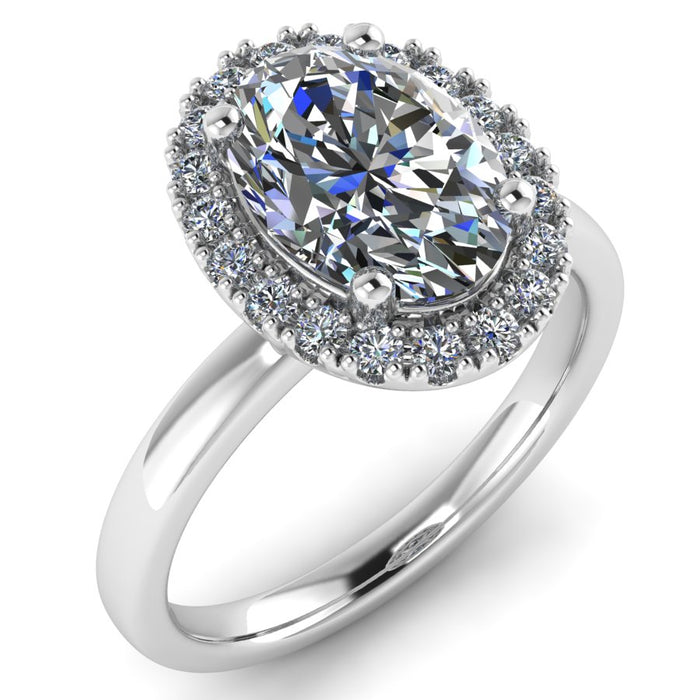The Lunara - Oval Halo Ring