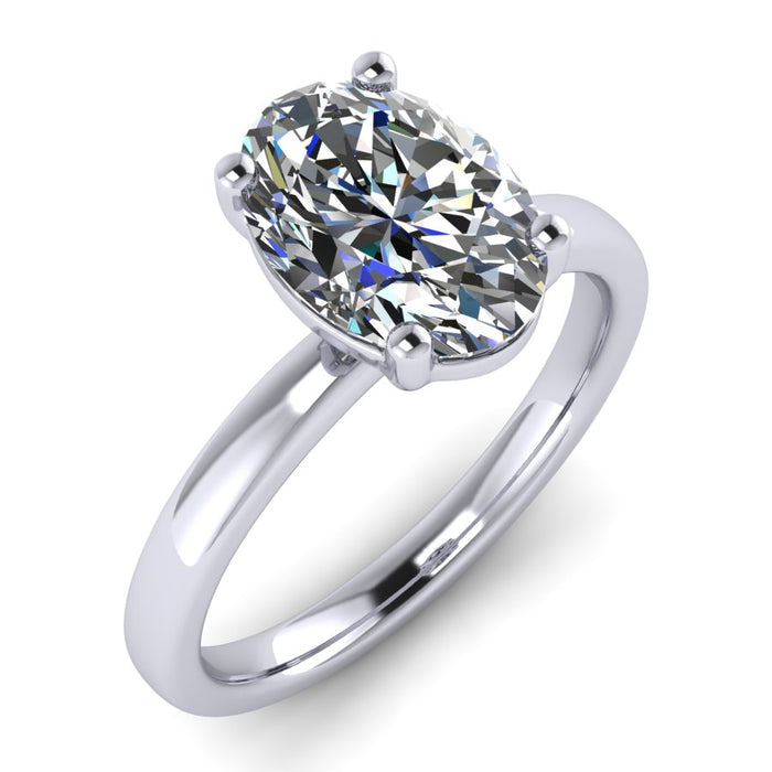 The Selene - Oval Solitaire Ring