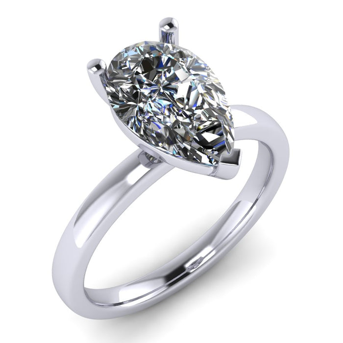 The Celeste - Pear Solitaire Ring