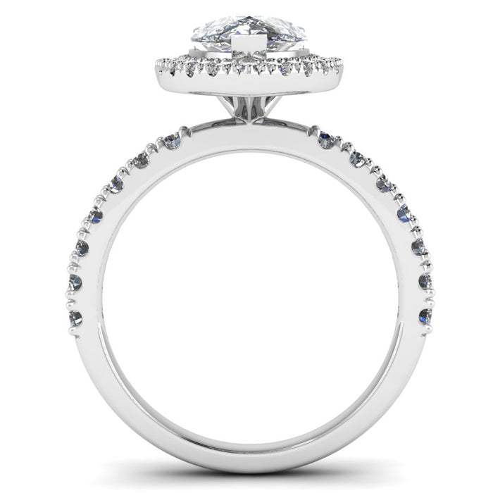 The Soraya - Pear Diamond Halo Setting Ring