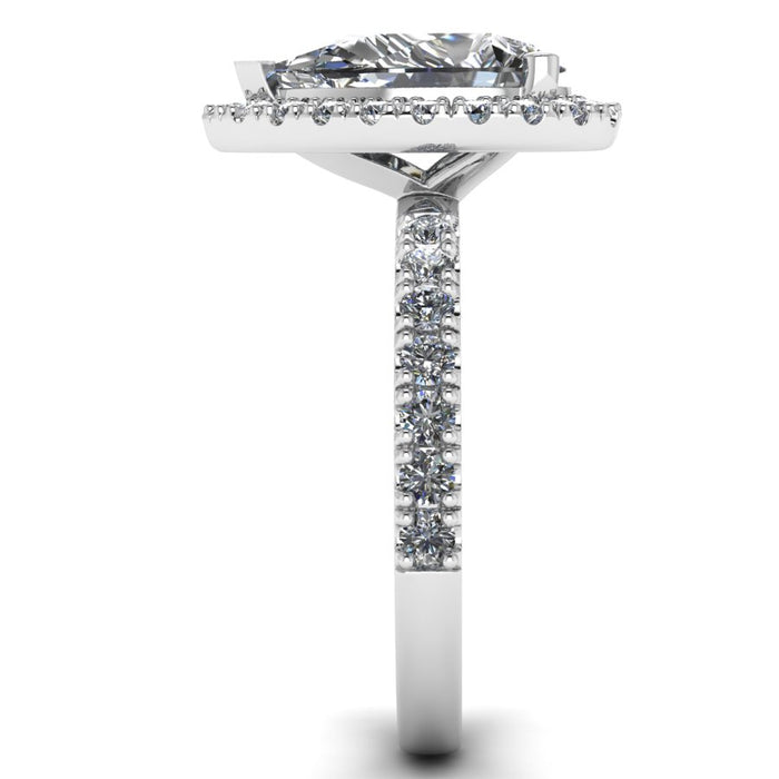 The Soraya - Pear Diamond Halo Setting Ring