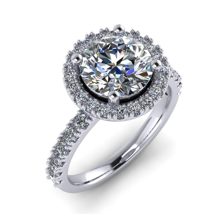 The Calista - Round Diamond Halo Setting Ring
