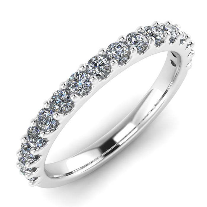 Scallop Set Half Eternity Ring