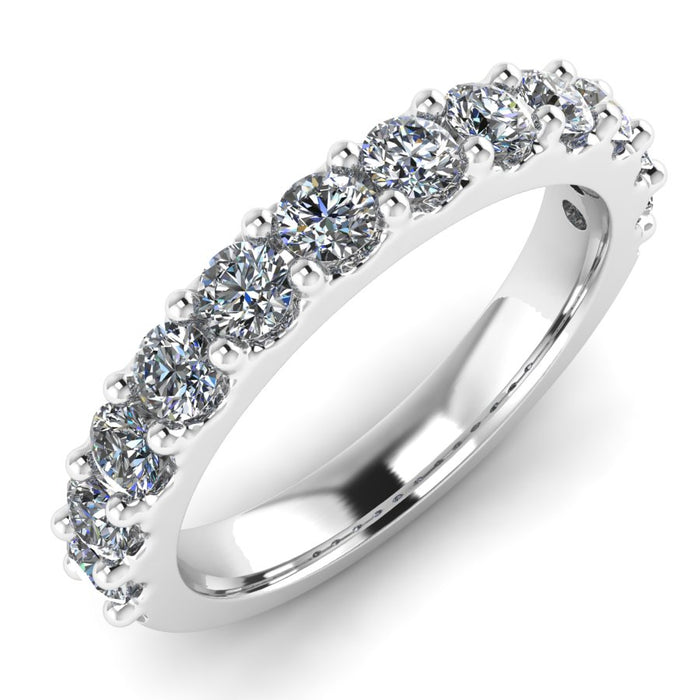 Scallop Set Half Eternity Ring