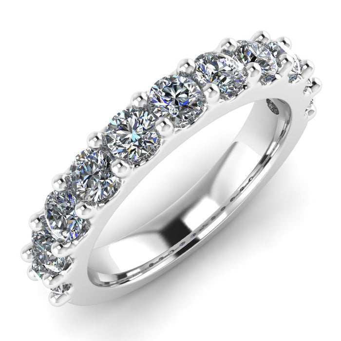 Scallop Set Half Eternity Ring