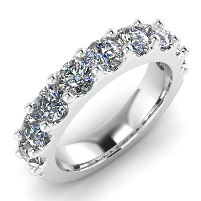 Scallop Set Half Eternity Ring