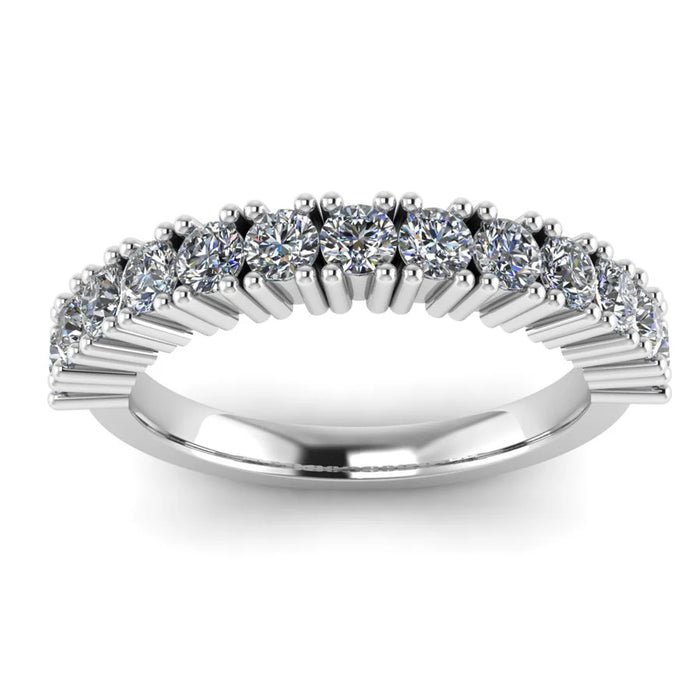 Four Claw Set Half Eternity Ring
