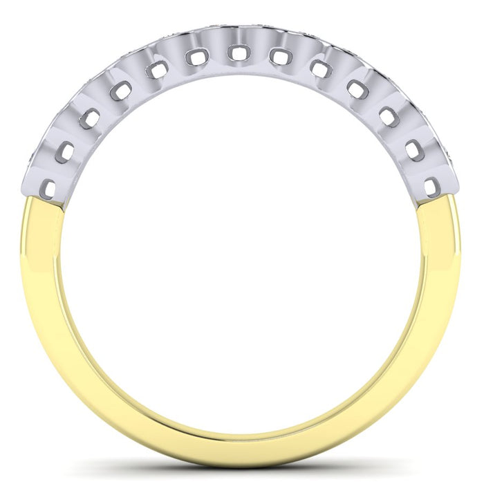 Rubover Semi Eternity Ring, The Two Tone Collection