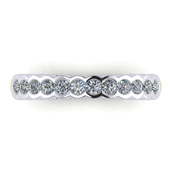 Rubover Semi Eternity Ring, The Two Tone Collection