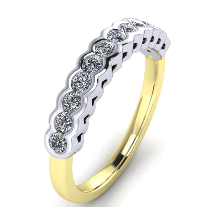 Rubover Semi Eternity Ring, The Two Tone Collection