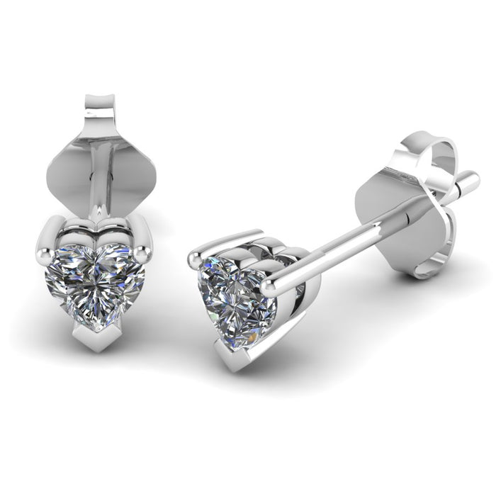 Heart 3 Claw Stud Earrings