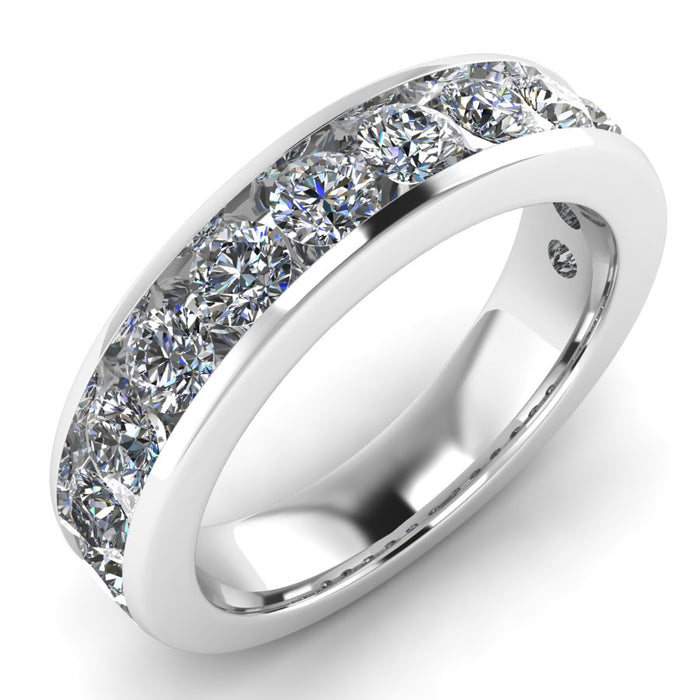 Channel Set Half Eternity Ring