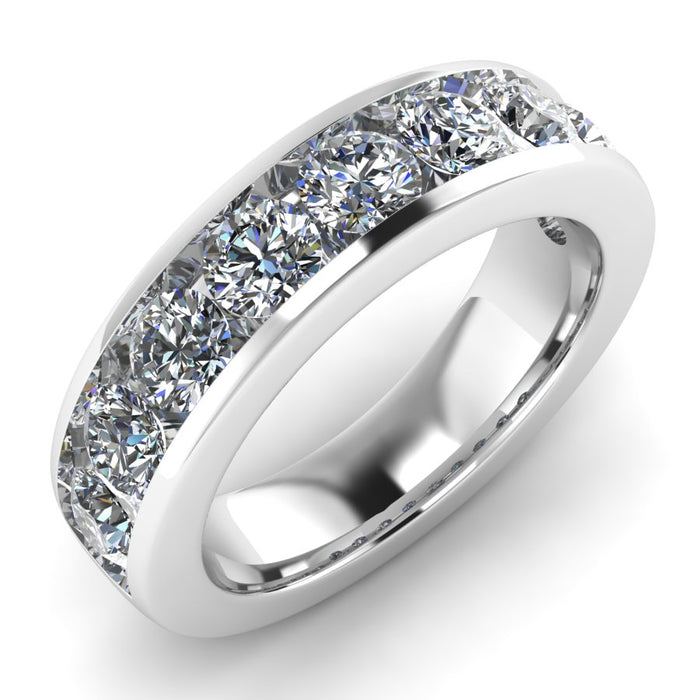 Channel Set Half Eternity Ring