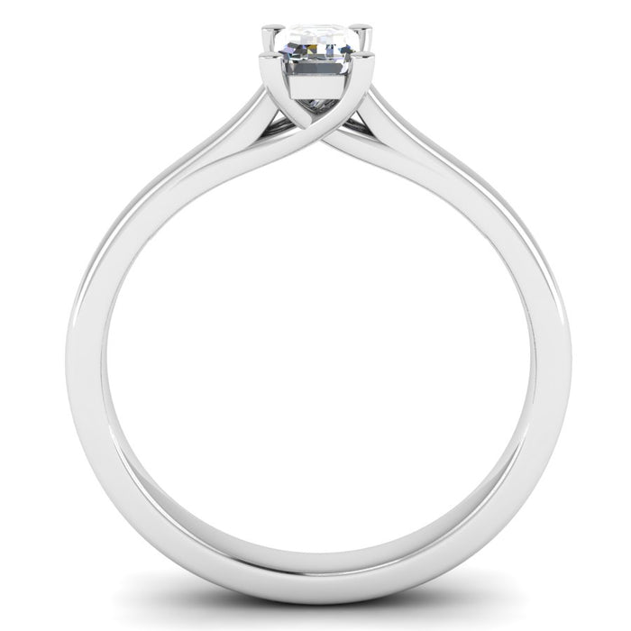 4 Claw Emerald Cut Solitaire