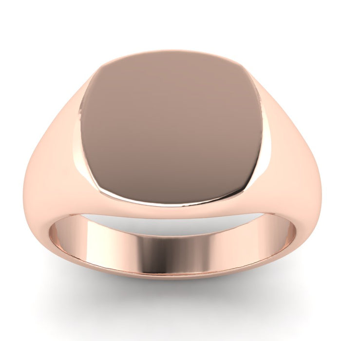 12mm Cushion Signet Ring Heavy