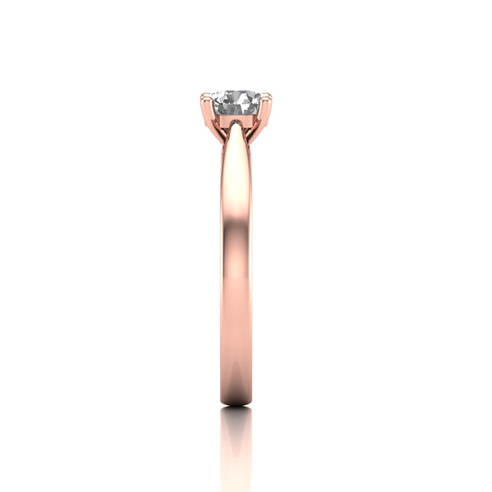 Tapered 4 Claw Solitaire With Gallery Bars and Under Bar