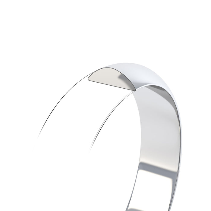 D-Shape Profile Ladies Medium Wedding Ring