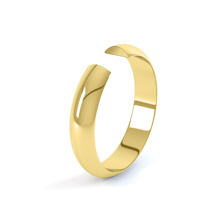 D-Shape Profile Ladies Medium Wedding Ring