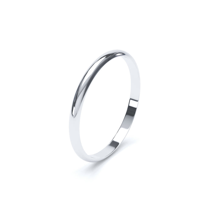 D-Shape Profile Gents Light Wedding Ring