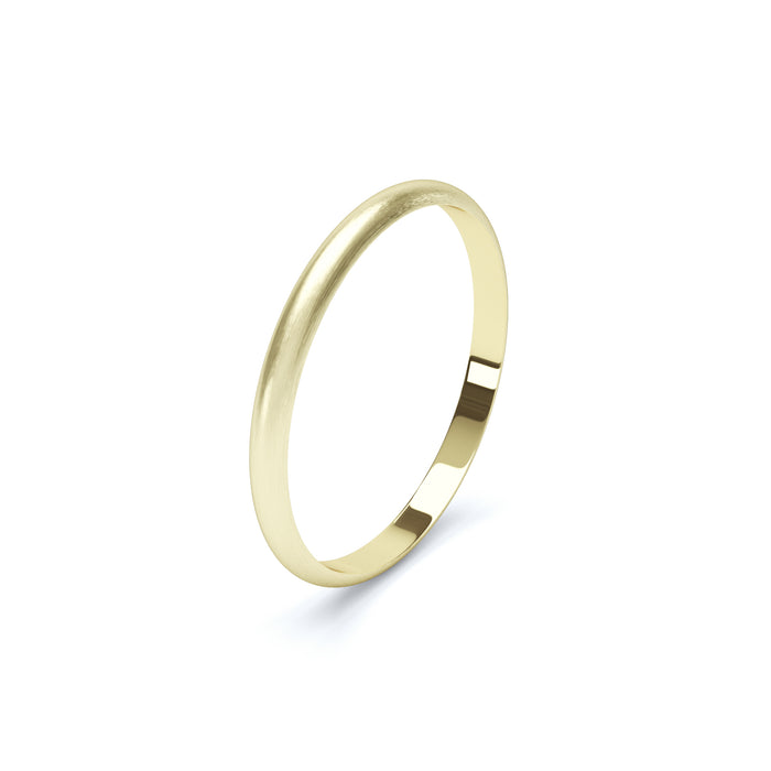 D-Shape Profile Ladies Heavy Wedding Ring