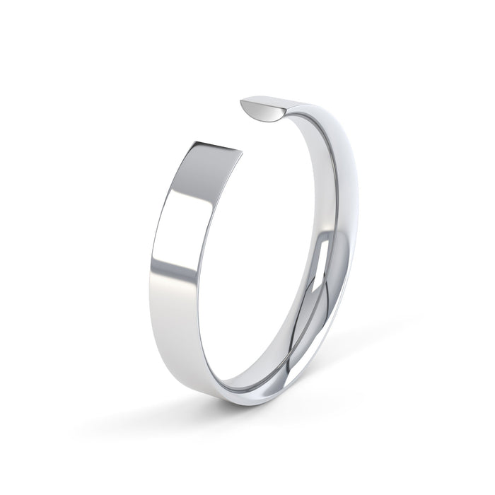 Flat Court Profile Gents Medium Wedding Ring