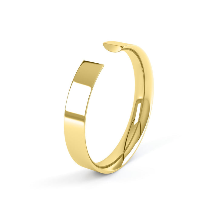 Flat Court Profile Gents Medium Wedding Ring