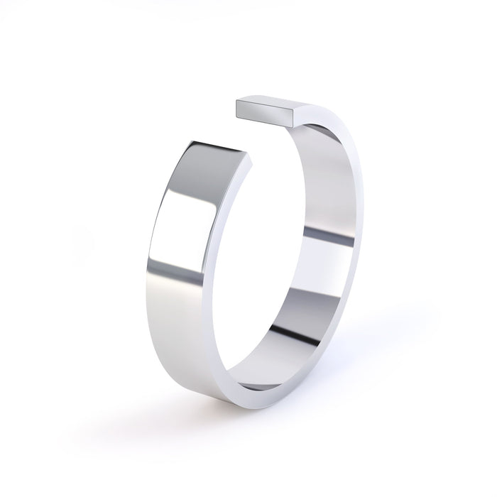 Flat Profile Ladies Medium Wedding Ring