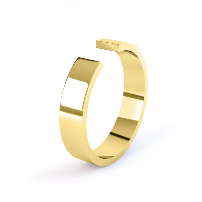 Flat Profile Ladies Heavy Wedding Ring