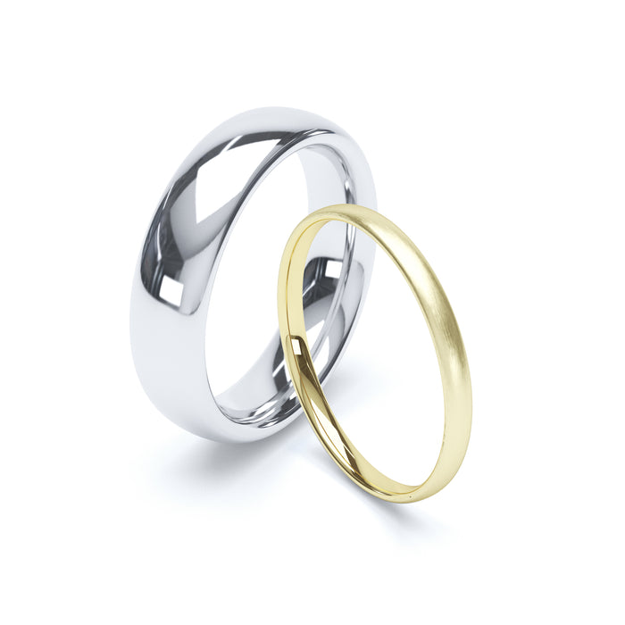 Traditional Court Profile Ladies Light Wedding Ring