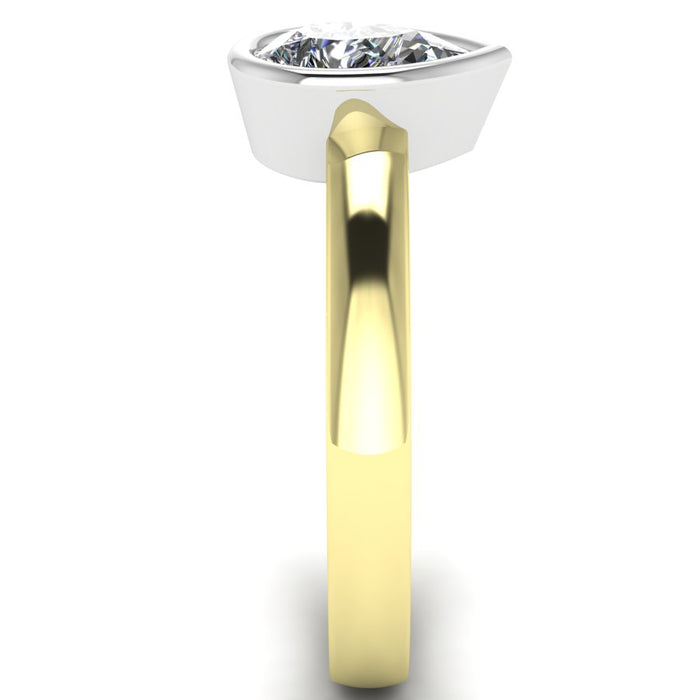 Pear Rubover Solitaire, The Two Tone Collection