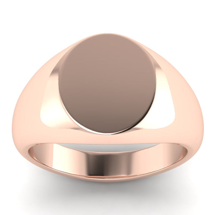 12mm Oval Signet Ring Heavy
