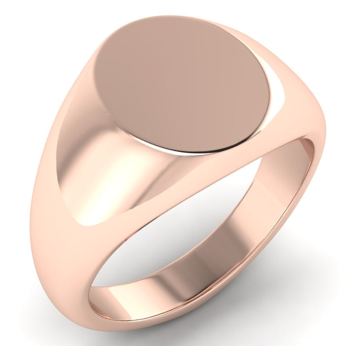 14mm Oval Signet Ring Medium