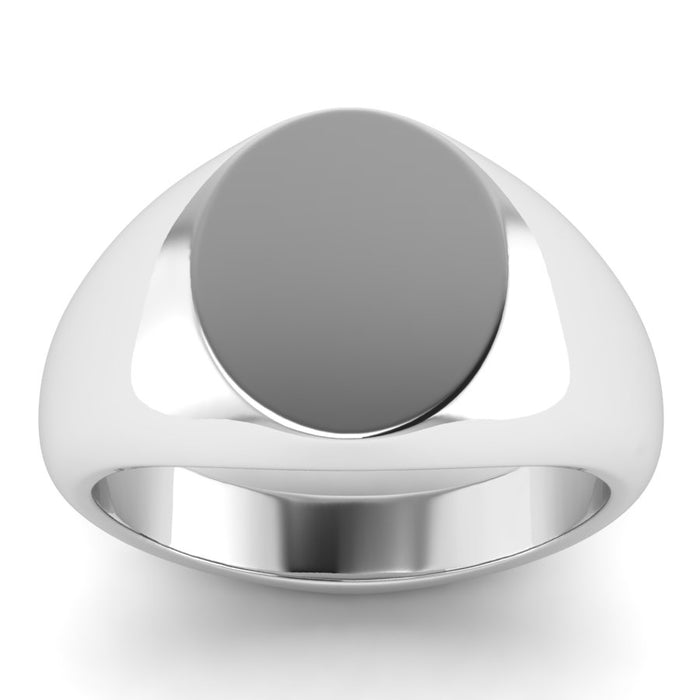 12mm Oval Signet Ring Heavy