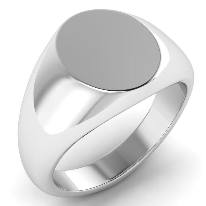 14mm Oval Signet Ring Heavy