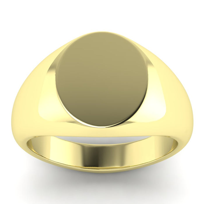 14mm Oval Signet Ring Medium