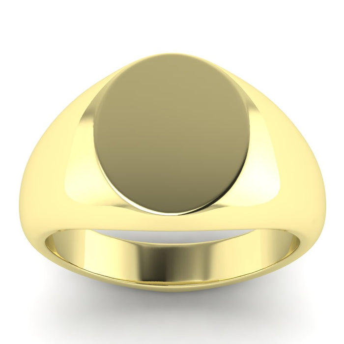 16mm Oval Signet Ring Heavy