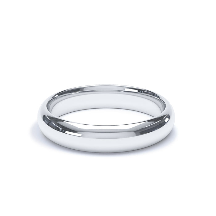 Soft Court Profile Ladies Medium Wedding Ring