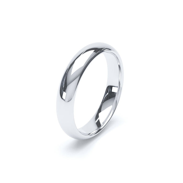 Soft Court Profile Gents Light Wedding Ring